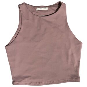 Reoria Purple/Mauve High Neck Crop Top – Size Medium